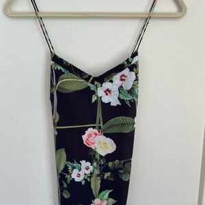 Ted Baker Black top with Floral Design